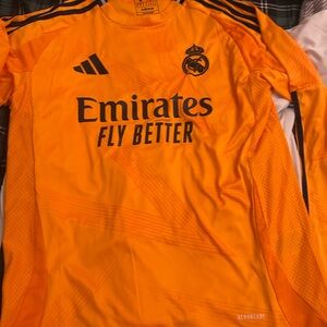 Real Madrid Orange Long Sleeve Jersey